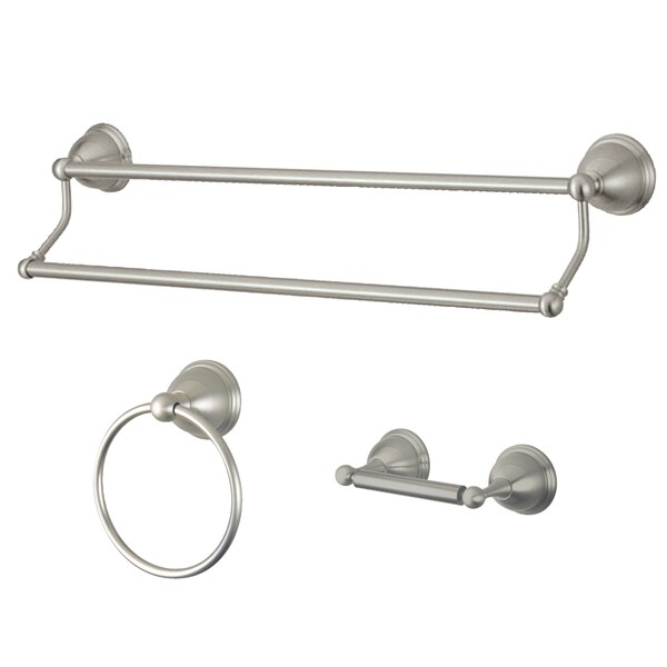 Restoration 3-Piece Bathroom Hardware, Brushed Nickel